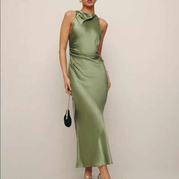 New NWT Reformation Dress Silk Casette
